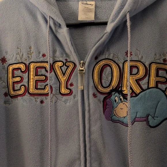Disney Eeyore Light Blue Fleece Hoodie - Picture 4 of 6